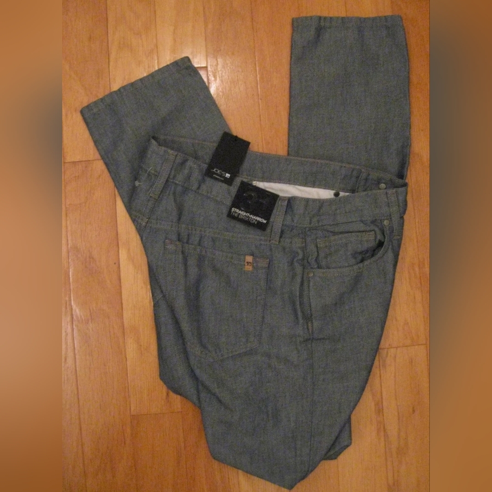 JOE'S JEANS THE BRIXTON STRAIGHT + NARROW COTTON-LINEN PANT SIZE 31 X 35 NWT